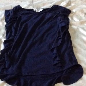 Blue ruffle shirt